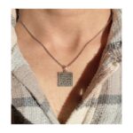 خرید پلاک نقره زنانه وان یکاد مربعی RO-809
