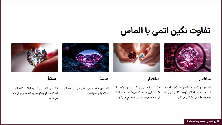تفاوت نگین اتمی با الماس