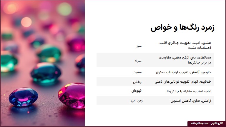 سنگ زمرد | ویژگی و نحوه تشخیص و خواص سنگ زمرد + ویدیو رنگ های سنگ زمرد