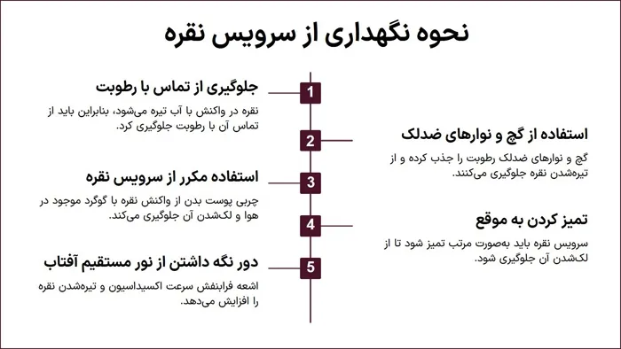 نحوه نگهداری و مراقبت از سرویس نقره