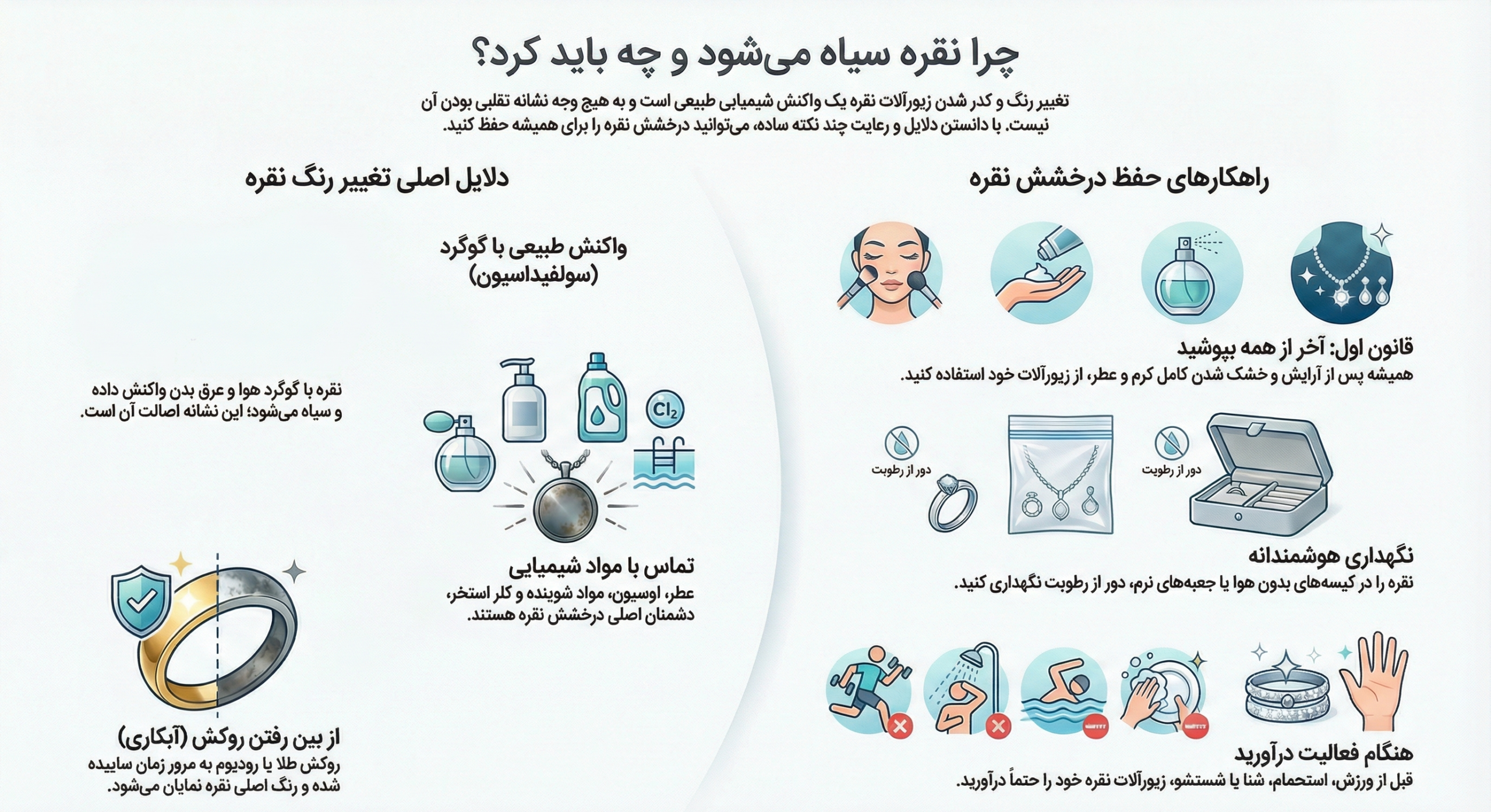 تغییر رنگ النگو نقره