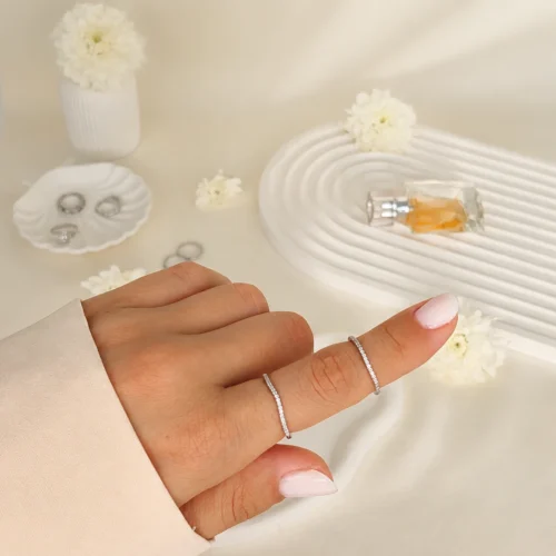 انگشتر نقره دخترانه ظریف کد 5 GB