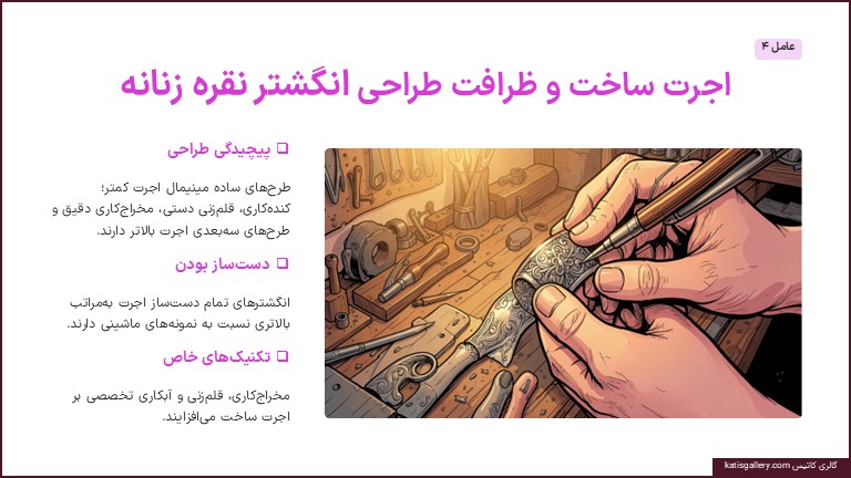 قیمت انگشتر نقره زنانه
